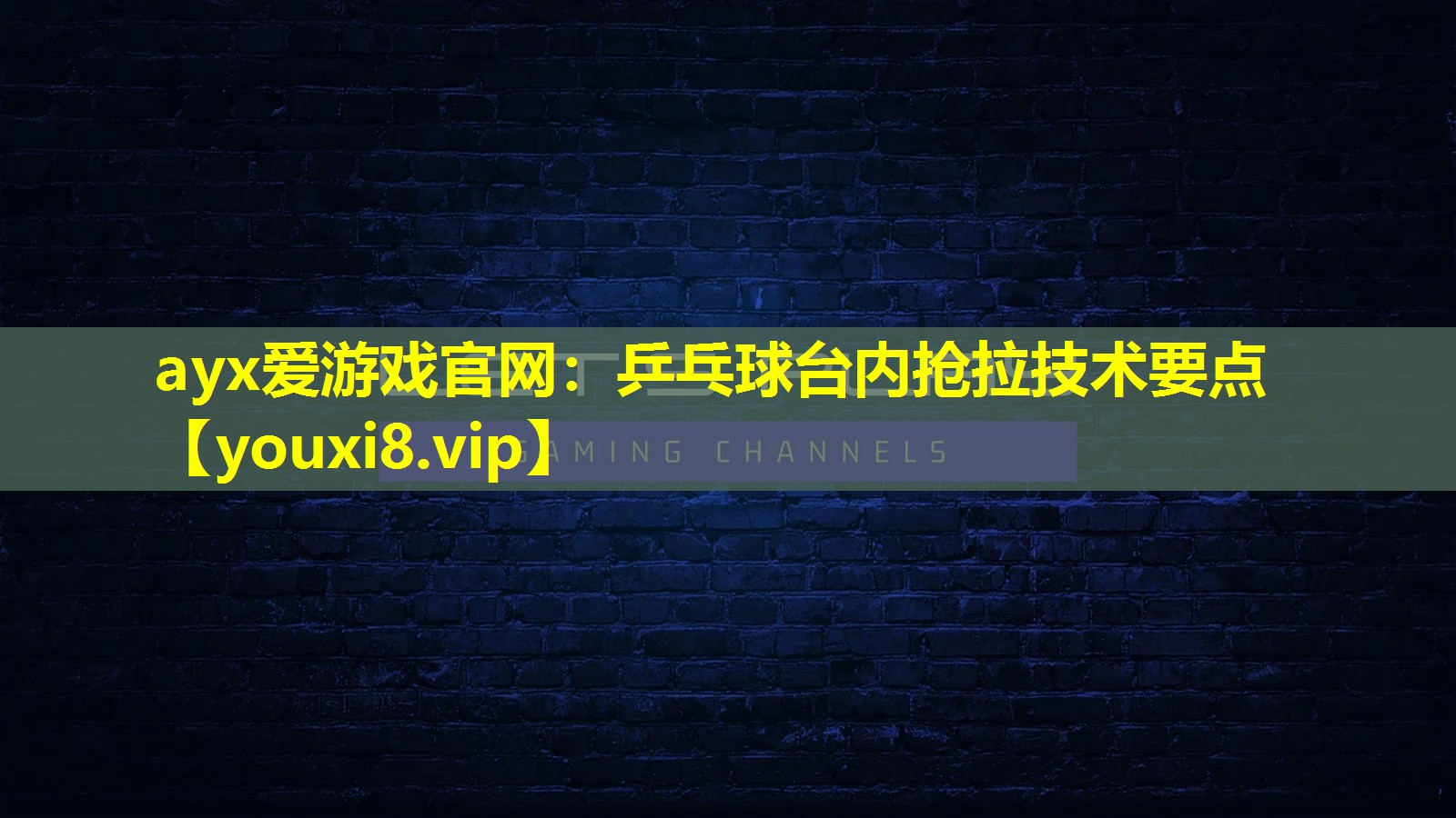 ayx爱游戏官网：乒乓球台内抢拉技术要点